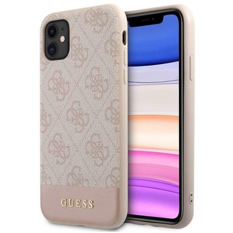 Guess 4G Bottom Stripe Collection - Case for iPhone 11 (Pink)