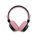 Hello Kitty Metal Logo Round Shape - Bluetooth wireless in-ear headphones V5.3 (pink)