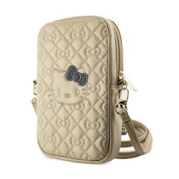 Hello Kitty Quilted Bows Strap - Crossbody bag for phone (gold)