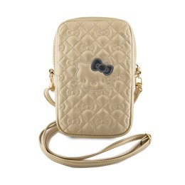 Hello Kitty Quilted Bows Strap - Crossbody bag for phone (gold)