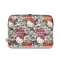 Hello Kitty Zip PU Tags Graffiti Sleeve - Notebook case 13" / 14" (beige)