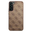 Guess 4G Metal Gold Logo - Case for Samsung Galaxy S22 (Brown)