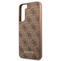 Guess 4G Metal Gold Logo - Case for Samsung Galaxy S22 (Brown)