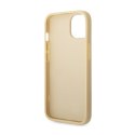 Guess Glitter Flakes Metal Logo Case - Case for iPhone 14 (Gold)