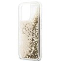 Guess Liquid Glitter 4G Big Logo - Case for iPhone 13 Pro Max (Gold)