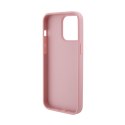 Guess Leather 4G Stamped - Case for iPhone 15 Pro (Pink)