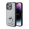 Karl Lagerfeld Fixed Glitter Choupette Logo Metal Pin - Case iPhone 15 Pro Max (silver)