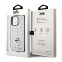 Karl Lagerfeld Fixed Glitter Choupette Logo Metal Pin - Case iPhone 15 Pro Max (silver)