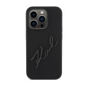 Karl Lagerfeld Silicone Karl Script - iPhone 15 Pro Case (Black)