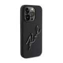 Karl Lagerfeld Silicone Karl Script - iPhone 15 Pro Case (Black)