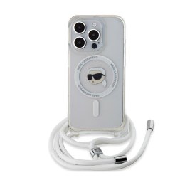 Karl Lagerfeld Crossbody IML Karl Head MagSafe - iPhone 15 Pro Case (Transparent)
