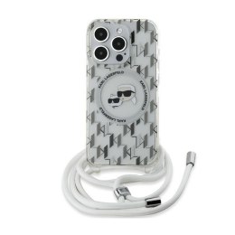 Karl Lagerfeld IML Crossbody Monogram Karl & Choupette Head MagSafe - iPhone 15 Pro Case (Transparent)