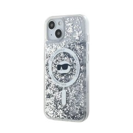 Karl Lagerfeld Liquid Glitter Choupette Head MagSafe - iPhone 15 Plus / 14 Plus Case (Transparent)