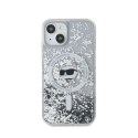 Karl Lagerfeld Liquid Glitter Choupette Head MagSafe - iPhone 15 Plus / 14 Plus Case (Transparent)