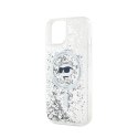 Karl Lagerfeld Liquid Glitter Choupette Head MagSafe - iPhone 15 Plus / 14 Plus Case (Transparent)