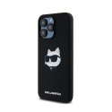 Karl Lagerfeld Silicone Choupette Head MagSafe - iPhone 15 Pro Case (Black)