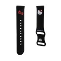 Hello Kitty Silicone Kitty Head - Universal strap for smartwatch 22 mm (black)