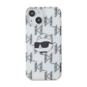 Karl Lagerfeld IML Choupette Head & Monogram - iPhone 15 / 14 / 13 Case (Transparent)