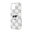 Karl Lagerfeld IML Choupette Head & Monogram - iPhone 15 / 14 / 13 Case (Transparent)