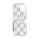 Karl Lagerfeld IML Choupette Head & Monogram - iPhone 15 / 14 / 13 Case (Transparent)