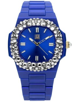 LIGHT TIME Mod. POLYCARBONATE - Blue w-strass