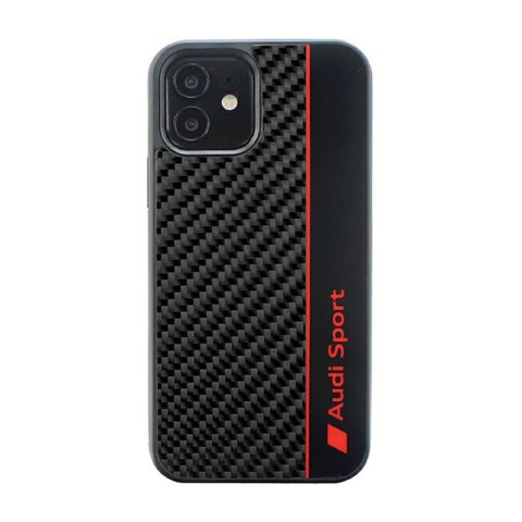 Audi Carbon Fiber Stripe - Case for iPhone 12 / iPhone 12 Pro (Black)