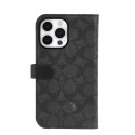 Coach Folio Signature C Case - 2-in-1 Case with flip cover iPhone 15 Pro Max (Charcoal)