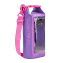 Case-Mate Waterproof Mini Phone Bucket Dry Bag - Waterproof bag with phone pocket up to 7" (Purple Paradise)