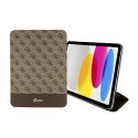 Guess 4G Stripe Allover - Case for iPad 10.9" (2022) (Brown)