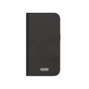 Moshi Overture MagSafe - Leather 3-in-1 case with flip cover for iPhone 15 Pro (Midnight Black)