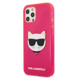Karl Lagerfeld Choupette Head - Case for iPhone 12 Pro Max (Fluo Pink)
