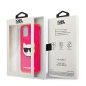 Karl Lagerfeld Choupette Head - Case for iPhone 12 Pro Max (Fluo Pink)
