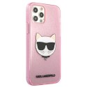 Karl Lagerfeld Choupette Head Glitter - Case for iPhone 12 Pro Max (Pink)