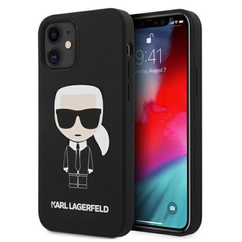 Karl Lagerfeld Fullbody Silicone Iconic - Case iPhone 12 Mini (Black)