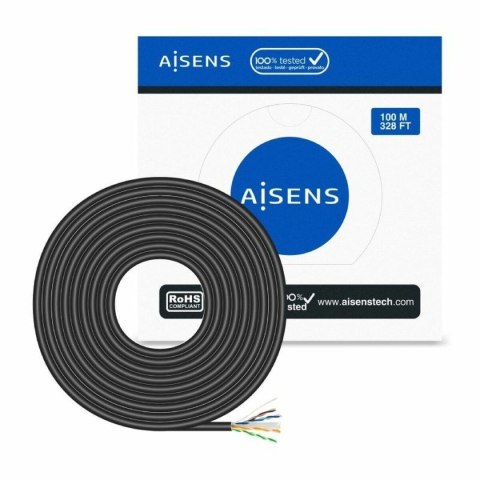 UTP Category 6 Rigid Network Cable Aisens A135-0675 Black 100 m