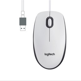 Mouse with Cable and Optical Sensor Logitech M100 White 1000 dpi