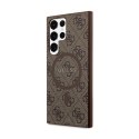 Guess 4G Collection Leather Metal Logo MagSafe - Case Samsung Galaxy S24 Ultra (Brown)