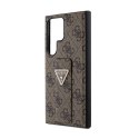 Guess Grip Stand 4G Triangle Strass Logo - Case Samsung Galaxy S24 Ultra (Brown)