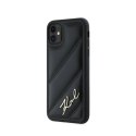 Karl Lagerfeld Diagonal Quilted Script - Case for iPhone 11 (Black)