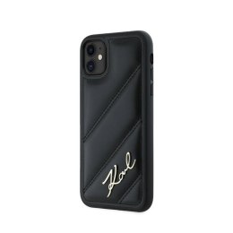 Karl Lagerfeld Diagonal Quilted Script - Case for iPhone 11 (Black)