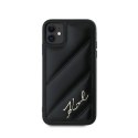 Karl Lagerfeld Diagonal Quilted Script - Case for iPhone 11 (Black)