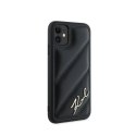 Karl Lagerfeld Diagonal Quilted Script - Case for iPhone 11 (Black)