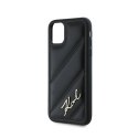 Karl Lagerfeld Diagonal Quilted Script - Case for iPhone 11 (Black)