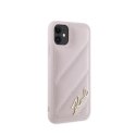 Karl Lagerfeld Diagonal Quilted Script - Case for iPhone 11 (Pink)