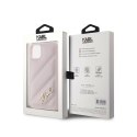 Karl Lagerfeld Diagonal Quilted Script - Case for iPhone 11 (Pink)