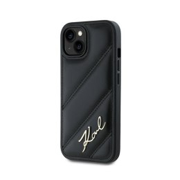 Karl Lagerfeld Diagonal Quilted Script - Case for iPhone 13 (Black)