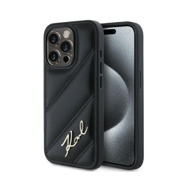 Karl Lagerfeld Diagonal Quilted Script - Case for iPhone 13 Pro (Black)