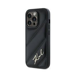 Karl Lagerfeld Diagonal Quilted Script - Case for iPhone 13 Pro (Black)