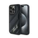 Karl Lagerfeld Diagonal Quilted Script - Case for iPhone 13 Pro Max (Black)