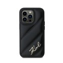 Karl Lagerfeld Diagonal Quilted Script - Case for iPhone 13 Pro Max (Black)